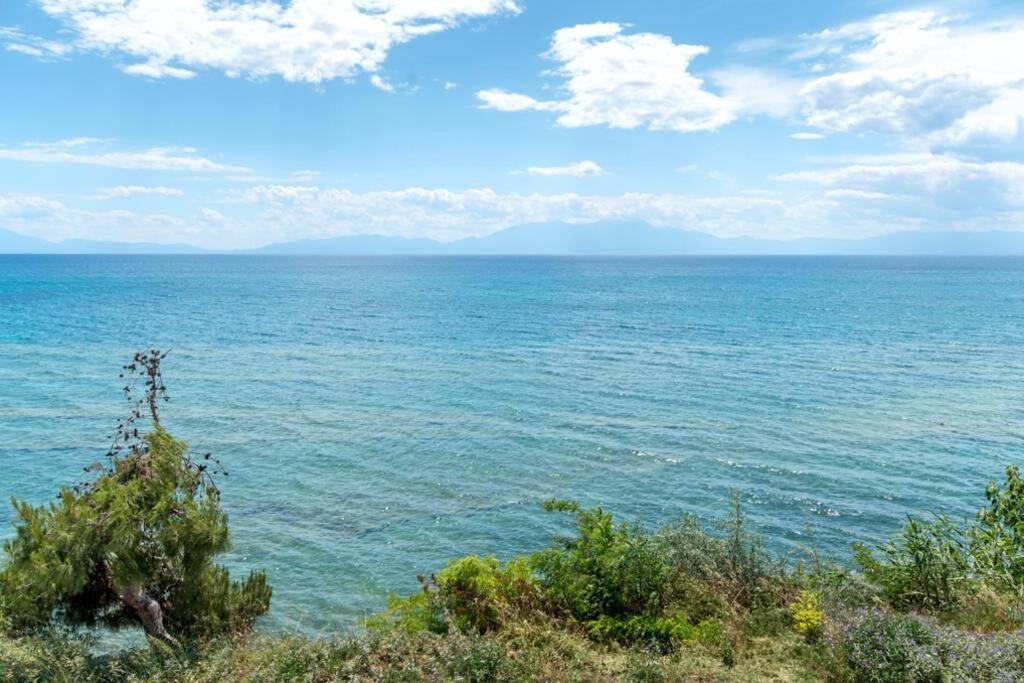 Вилла Endless Sea View House Неа-Ираклия Экстерьер фото